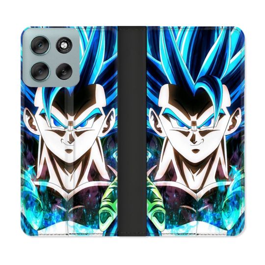 Housse cuir portefeuille Pour Motorola G56 5G Manga Dragon Ball Gogeta Visage