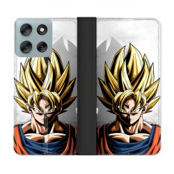 Housse cuir portefeuille Pour Motorola G56 5G Manga Dragon Ball Sangoku Portrait