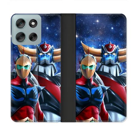 Housse cuir portefeuille Pour Motorola G56 5G Manga Goldorak