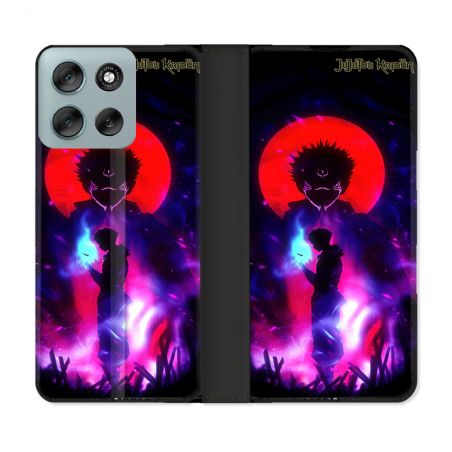 Housse cuir portefeuille Pour Motorola G56 5G Manga Jujutsu Kaisen Itadori Sukuna