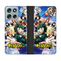 Housse cuir portefeuille Pour Motorola G56 5G Manga My Hero Academia Affiche