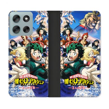 Housse cuir portefeuille Pour Motorola G56 5G Manga My Hero Academia Affiche