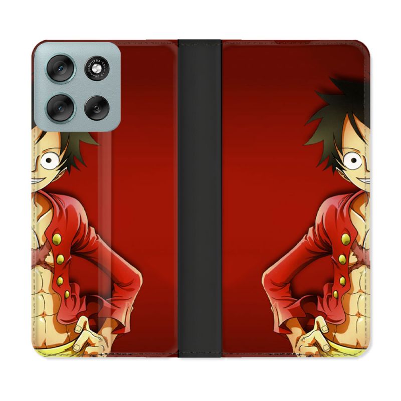 Housse cuir portefeuille Pour Motorola G56 5G Manga One Piece Luffy