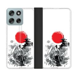 Housse cuir portefeuille Pour Motorola G56 5G Voyage Japon Femme