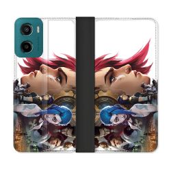 Housse cuir portefeuille Pour Motorola G05 / E15 Arcane Jinx Sœur