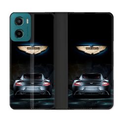 Housse cuir portefeuille Pour Motorola G05 / E15 Aston Martin