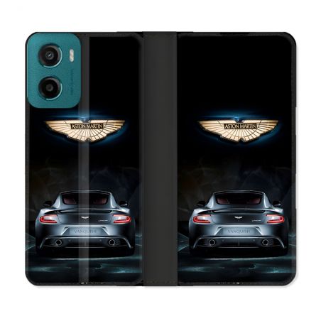 Housse cuir portefeuille Pour Motorola G05 / E15 Aston Martin