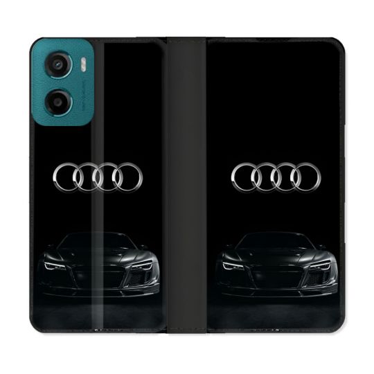 Housse cuir portefeuille Pour Motorola G05 / E15 Audi
