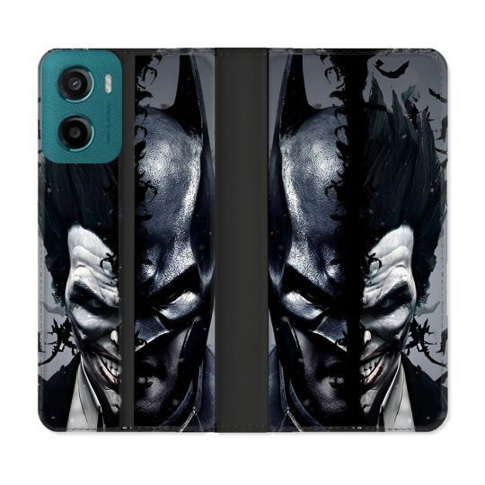 Housse cuir portefeuille Pour Motorola G05 / E15 Batman Joker