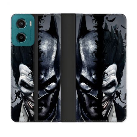 Housse cuir portefeuille Pour Motorola G05 / E15 Batman Joker
