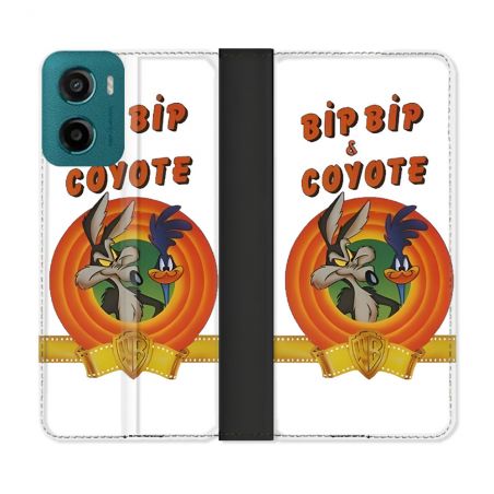 Housse cuir portefeuille Pour Motorola G05 / E15 Bip Bip Coyote