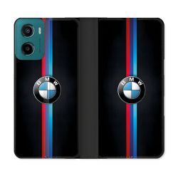 Housse cuir portefeuille Pour Motorola G05 / E15 BMW Logo