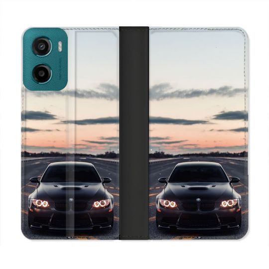 Housse cuir portefeuille Pour Motorola G05 / E15 BMW Serie