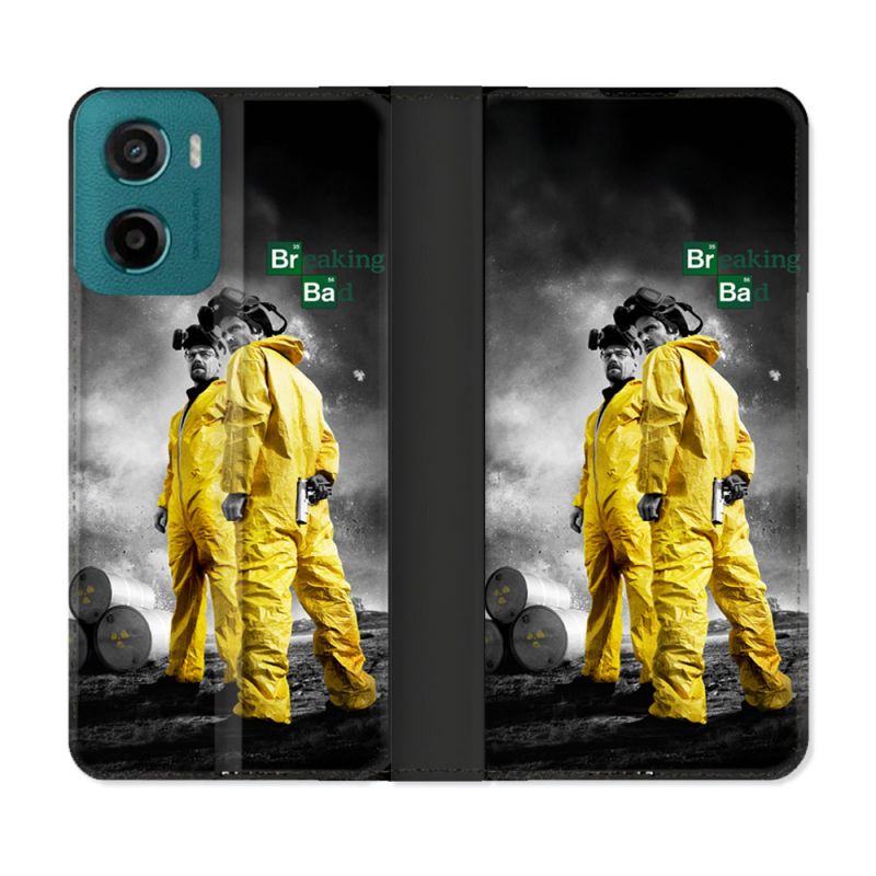 Housse cuir portefeuille Pour Motorola G05 / E15 Breaking Bad Affiche