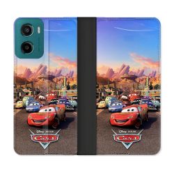 Housse cuir portefeuille Pour Motorola G05 / E15 Cars Affiche