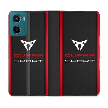 Housse cuir portefeuille Pour Motorola G05 / E15 Cupra