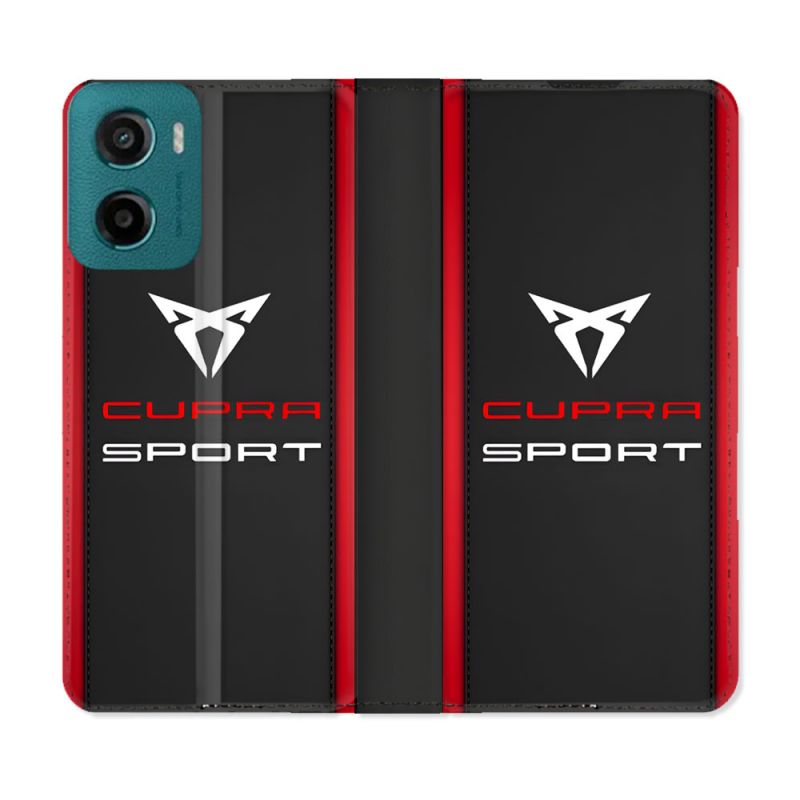 Housse cuir portefeuille Pour Motorola G05 / E15 Cupra