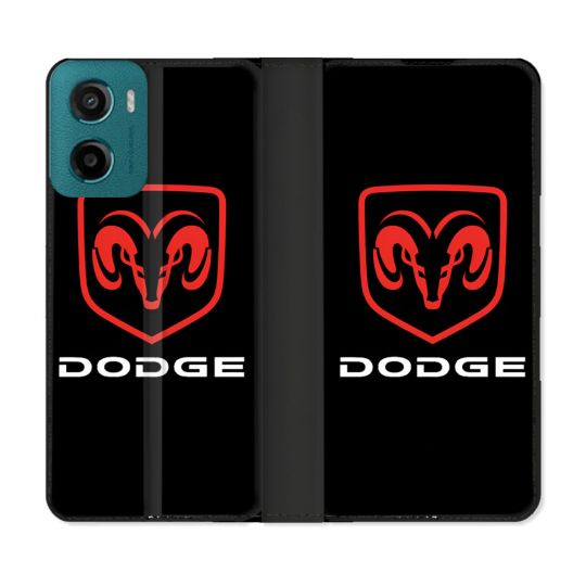 Housse cuir portefeuille Pour Motorola G05 / E15 Dodge
