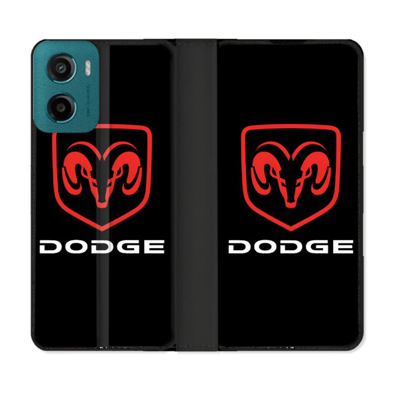 Housse cuir portefeuille Pour Motorola G05 / E15 Dodge