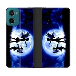 Housse cuir portefeuille Pour Motorola G05 / E15 Fantastique Fee Lune