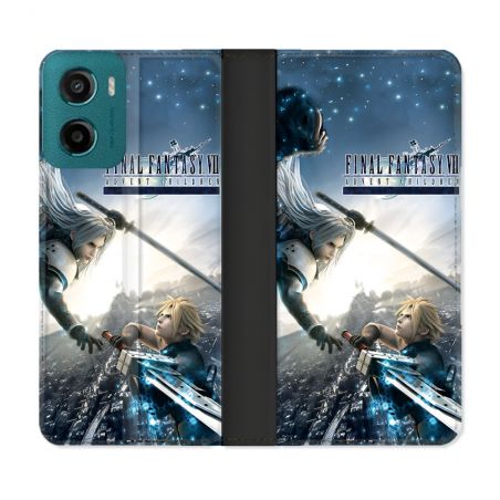 Housse cuir portefeuille Pour Motorola G05 / E15 Final Fantaisy