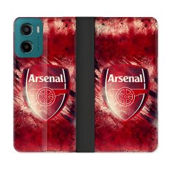 Housse cuir portefeuille Pour Motorola G05 / E15 Foot Arsenal