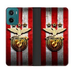 Housse cuir portefeuille Pour Motorola G05 / E15 Foot Benfica