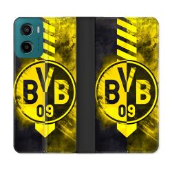 Housse cuir portefeuille Pour Motorola G05 / E15 Foot Dortmund