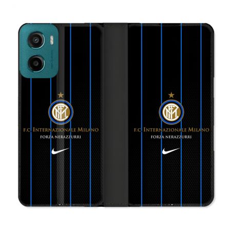 Housse cuir portefeuille Pour Motorola G05 / E15 Foot Inter Milan