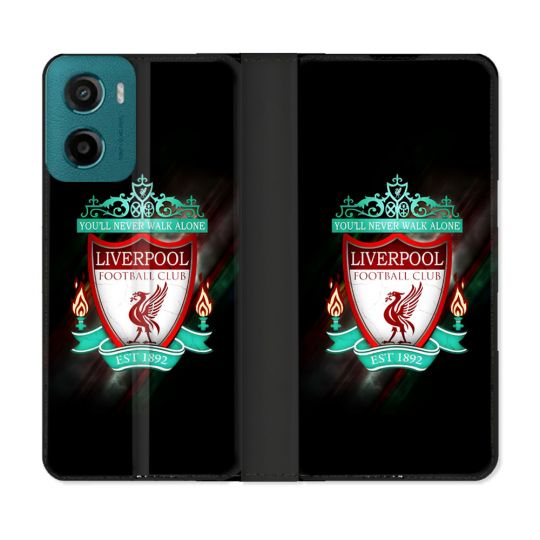 Housse cuir portefeuille Pour Motorola G05 / E15 Foot Liverpool