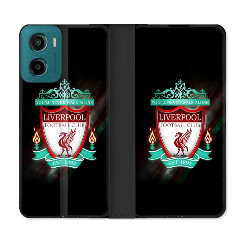 Housse cuir portefeuille Pour Motorola G05 / E15 Foot Liverpool