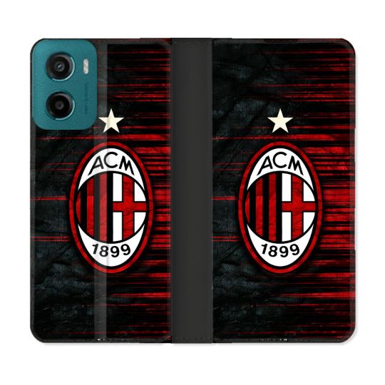 Housse cuir portefeuille Pour Motorola G05 / E15 Foot Milan AC