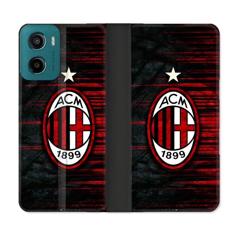 Housse cuir portefeuille Pour Motorola G05 / E15 Foot Milan AC