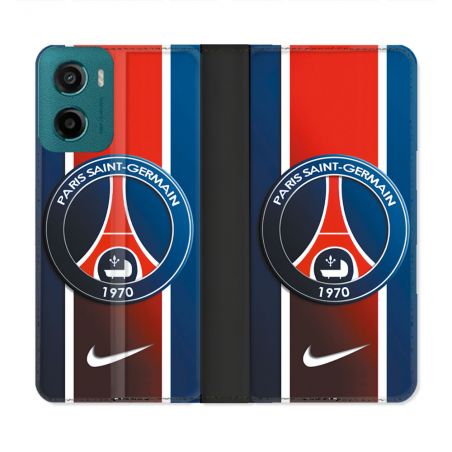 Housse cuir portefeuille Pour Motorola G05 / E15 Foot PSG 1970