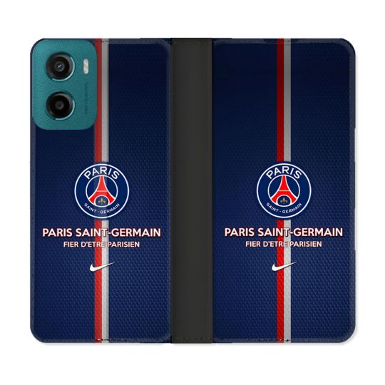 Housse cuir portefeuille Pour Motorola G05 / E15 Foot PSG Fier