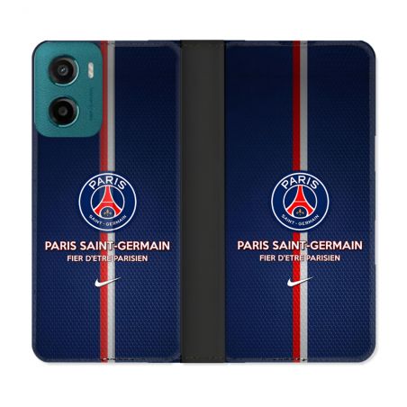 Housse cuir portefeuille Pour Motorola G05 / E15 Foot PSG Fier