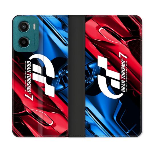 Housse cuir portefeuille Pour Motorola G05 / E15 Gran Turismo
