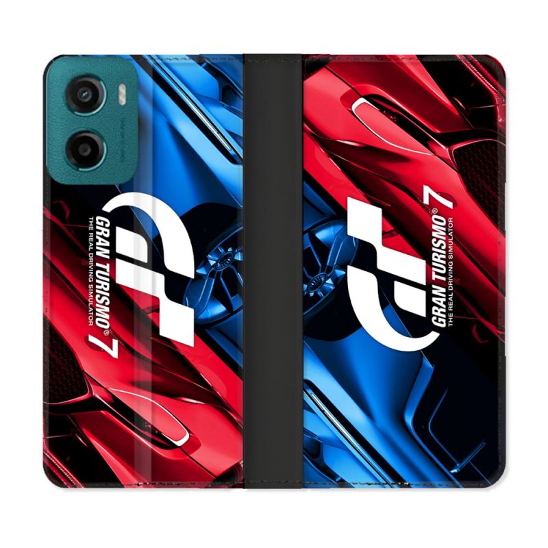 Housse cuir portefeuille Pour Motorola G05 / E15 Gran Turismo