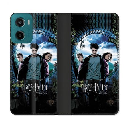 Housse cuir portefeuille Pour Motorola G05 / E15 Harry Potter Azkaban