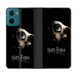 Housse cuir portefeuille Pour Motorola G05 / E15 Harry Potter Hollows Dobby
