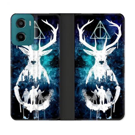 Housse cuir portefeuille Pour Motorola G05 / E15 Harry Potter Patronome