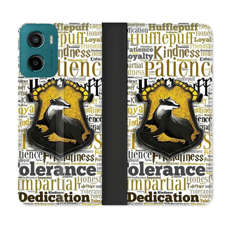 Housse cuir portefeuille Pour Motorola G05 / E15 Harry Potter Poursouffle