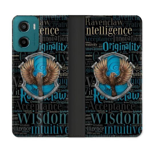 Housse cuir portefeuille Pour Motorola G05 / E15 Harry Potter Serdaigle