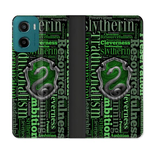 Housse cuir portefeuille Pour Motorola G05 / E15 Harry Potter Serpentar