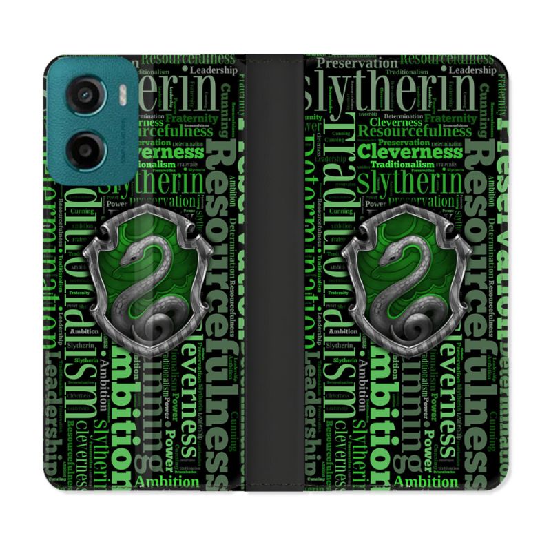 Housse cuir portefeuille Pour Motorola G05 / E15 Harry Potter Serpentar