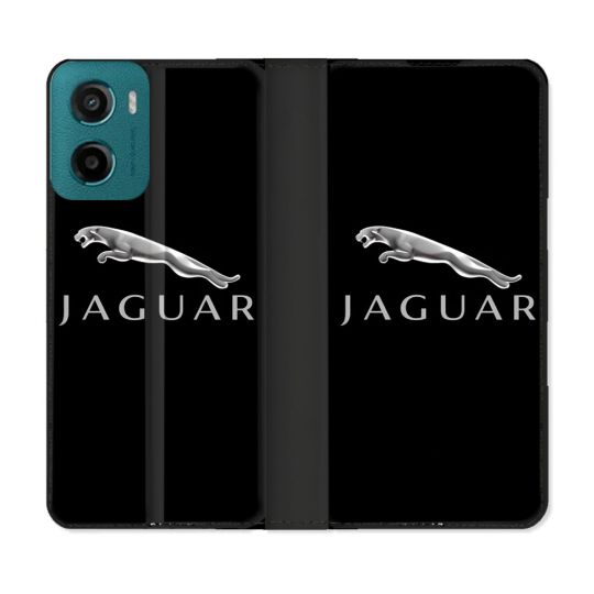 Housse cuir portefeuille Pour Motorola G05 / E15 Jaguar