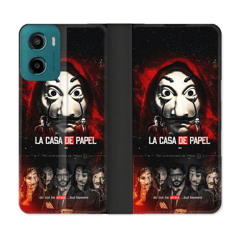 Housse cuir portefeuille Pour Motorola G05 / E15 La Casa De Papel