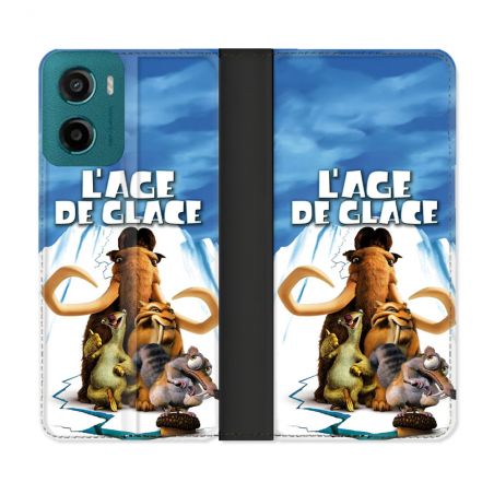 Housse cuir portefeuille Pour Motorola G05 / E15 L'âge de Glace Affiche