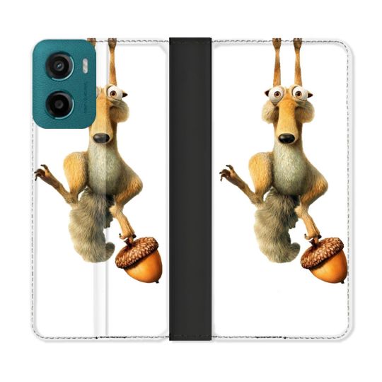 Housse cuir portefeuille Pour Motorola G05 / E15 L'âge de Glace Scratch Suspendu