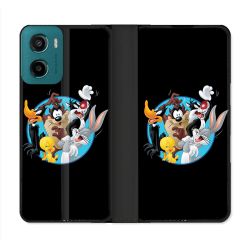 Housse cuir portefeuille Pour Motorola G05 / E15 Looney Tunes
